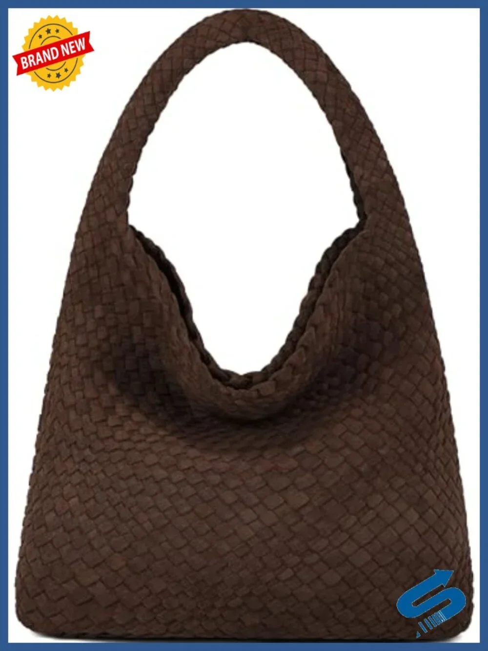 Vegan Leather Hobo Bag with Top Handle and Shoulder Strap